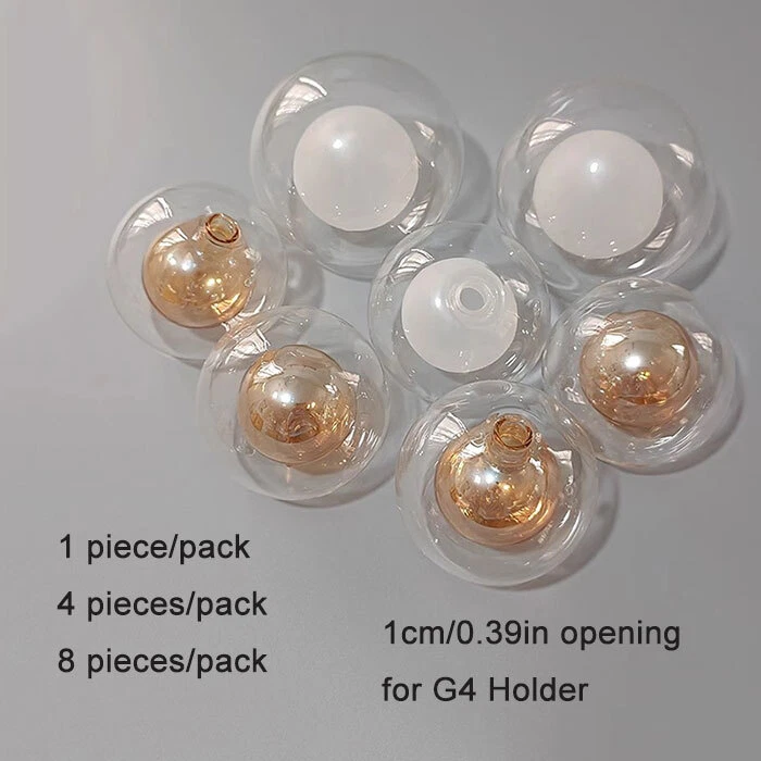 0.4inch Globe Glass Shade for G4 Holder Lampshade Replacement