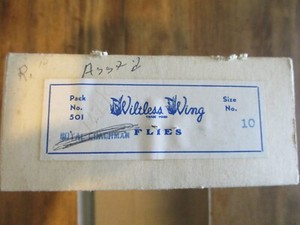 Vintage WILTLESS WING [TRADE MARK] FLIES BOX (Empty)