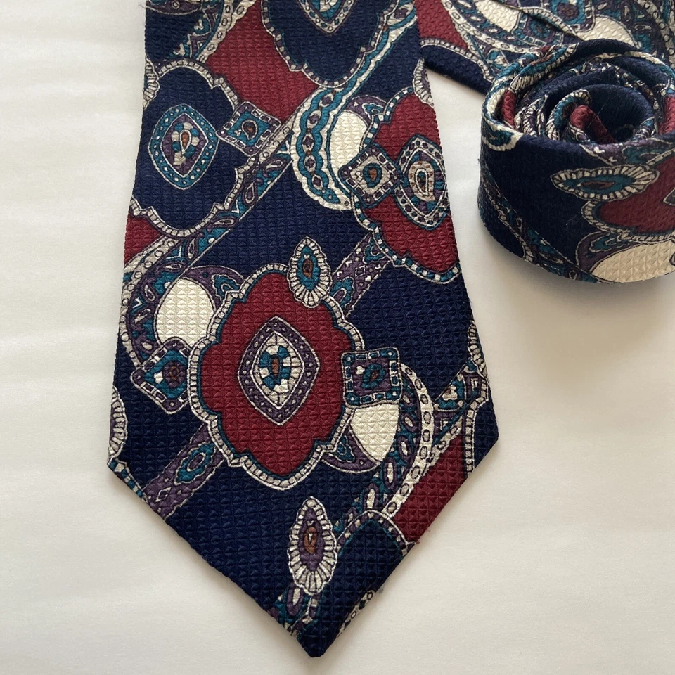 Oscar de la renta couture галстук 100% шелк США 4 «x 57» пейсли медальон жаккард - Изображение 2 из 4