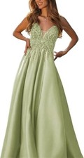 L K - Prom Bridesmaid Dresses Crystal Beaded Formal Evening Dress Size 4