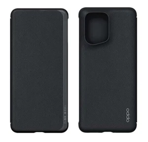 Fonctionnaires OPPO Rechercher X5 Pro Téléphone Porte-porte, végétalien PU étui en cuir, noir