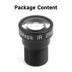 Waveshare Long Focal Length Lens Lens 5MP 25mm Large Aperture for Camera M12