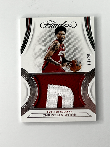 2021-22 Panini Flawless Basketball Christian Wood Patch Lot (2) /20 Raketen