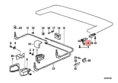 BMW Z3 E36 318I 320I 323I 325I 328I M3 3.2 CATCH BRACKET 51258200482 NO ...
