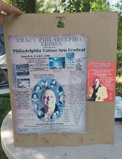 RARE Vintage 1999 CRAZY PHILADELPHIA EDDIE 1ST TATTOO FESTIVAL POSTER  MAILER