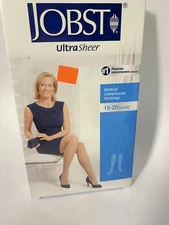 Jobst Ultra Sheer Suntan Medical Compression Stockings 15-20 Small Knee 119405