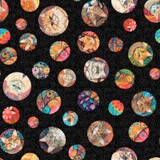 Quilt Room Kitties Cat Circles - 2 yard - ONLY 6.99 a yard
