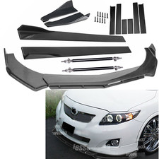 Carbon Fiber Front Bumper Lip Side Skirt Strut Rods For Toyota Corolla P Carbon Fiber Front Bumper Lip Side Skirt Strut Rods For Toyota Corolla P