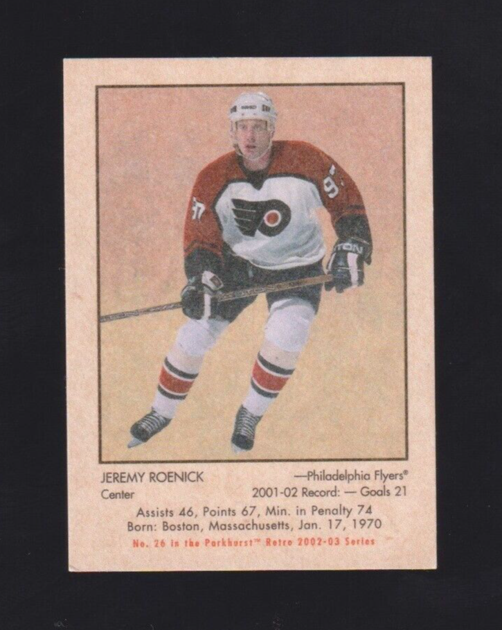 2002-03 Parkhurst Retro Minis #26 Jeremy Roenick - Philadelphia Flyers ...