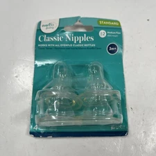 Evenflo Classic Nipples Medium Flow 4-Pack Standard Silicone all Classic Evenflo