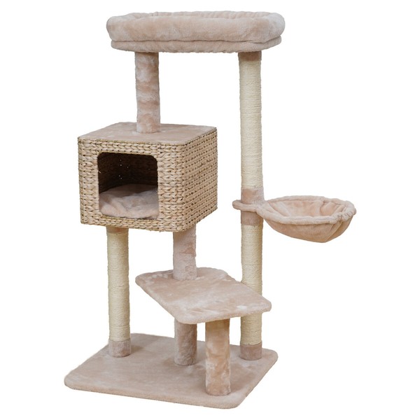 Europet Bernina Kratzbaum Bogota Beige 114X58X48Cm FüR Katzen Mit HäNgematte-image