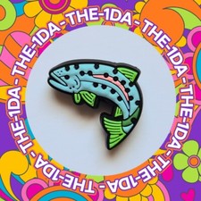 FISHING - FISH TROUT RAINBOW - Charms For Crocs / Shoes - PVC - 3D - PVC - GIFT