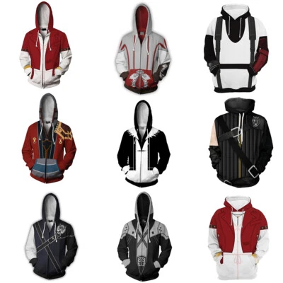Final Fantasy 3D Hoodies Cosplay Tifa Lockhart Sweatshirts Jackets Coats Costume - Image 1 of 4