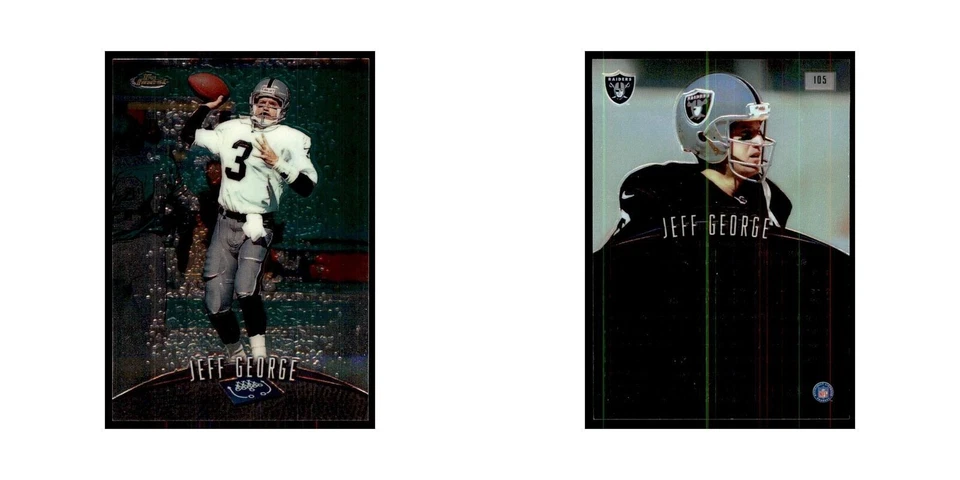 1998 Topps Finest Jeff George Football Cards #105 - Image 3 of 3
