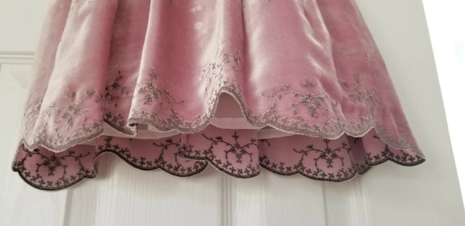 Платье для девочек Joan Calabrese размер 12 месяцев редкая находка! Бархатная лаванда с серым. - Изображение 2 из 4