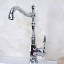 Silver Chrome Brass Single Handle/Hole Kitchen Faucet Sink Mixer Tap 2nf923