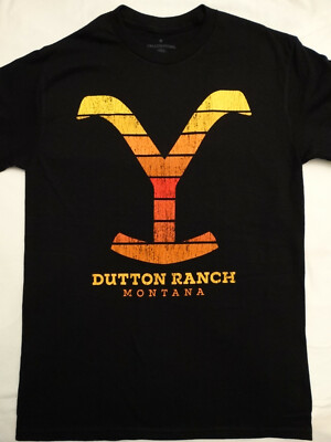 Yellowstone TV Show Dutton Ranch Gradient Yellowstone Logo T