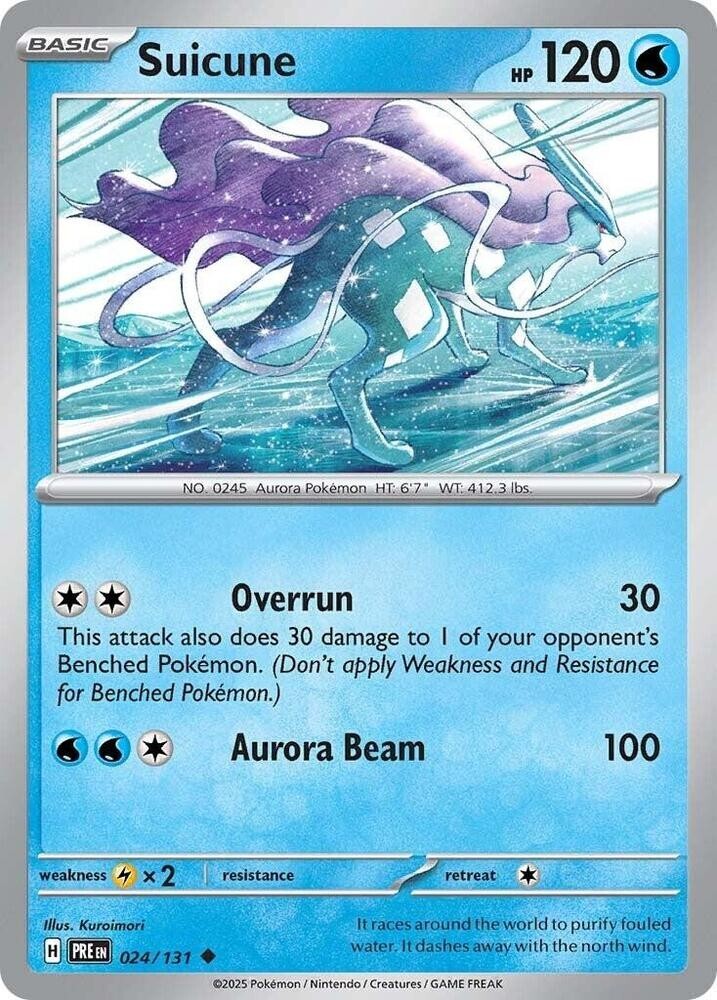 Suicune - 024/131 - Prismatic Evolutions - Pokemon TCG - Near Mint (NM)