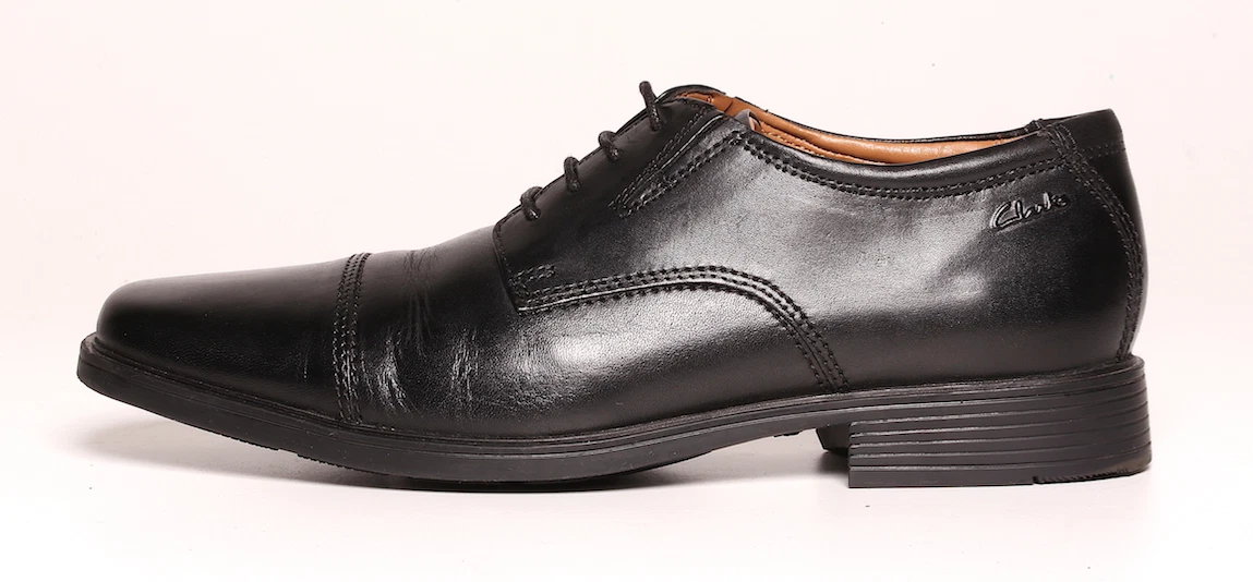 Clarks Uomo Tilden Cappellino Oxford Pelle Nero Z4594 Taglia 7 M