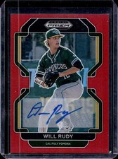 2022 Panini Prizm Draft Picks #PDP162 Will Rudy Base Autographs Red #/50