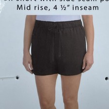 Hilary Radley Women's S Pull-on Shorts Black Tencel d1034