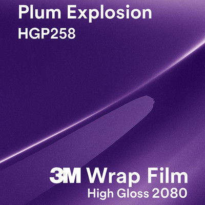 3M 2080 HGP258 HOCHGLANZ PLUM EXPLOSION PURPLE VINYL FOLIE / LIEFERUNG AM NÄCHSTEN TAG