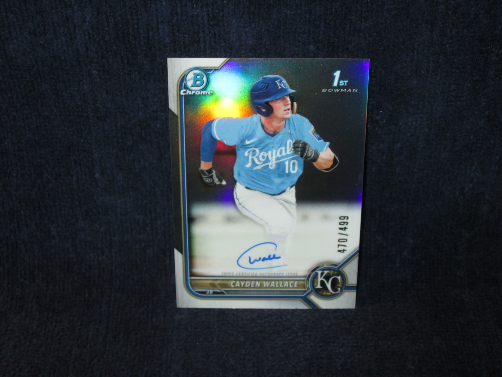 2022 Bowman Chrome Refractor Rookie Auto Cayden Wallace #CDA-CW - #470/499