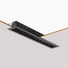 SCON 15W Recessed Adjustable Linear Spotlight, Array Lighting with Black 3000K