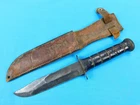 US WW2 Ka-Bar USMC Marine Corps MK2 Fighting Knife w/ Boyt Sheath