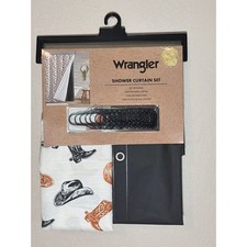 Wrangler Boots N Hats N Pumpkins Beige 12 pc Shower Curtain Set 72x72
