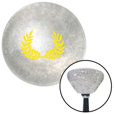 Yellow 2 Branches Pointing Up Clear Retro Metal Flake Shift Knob M16x1.5 Insert