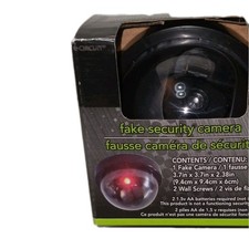 e-Circuit Dummy Security Camera Flashing LED Black Indoor Outdoor