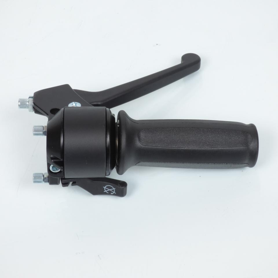 Poignée de gaz Teknix MBK 50 avec tirage fluide en aluminium et grip antidérapant étanche