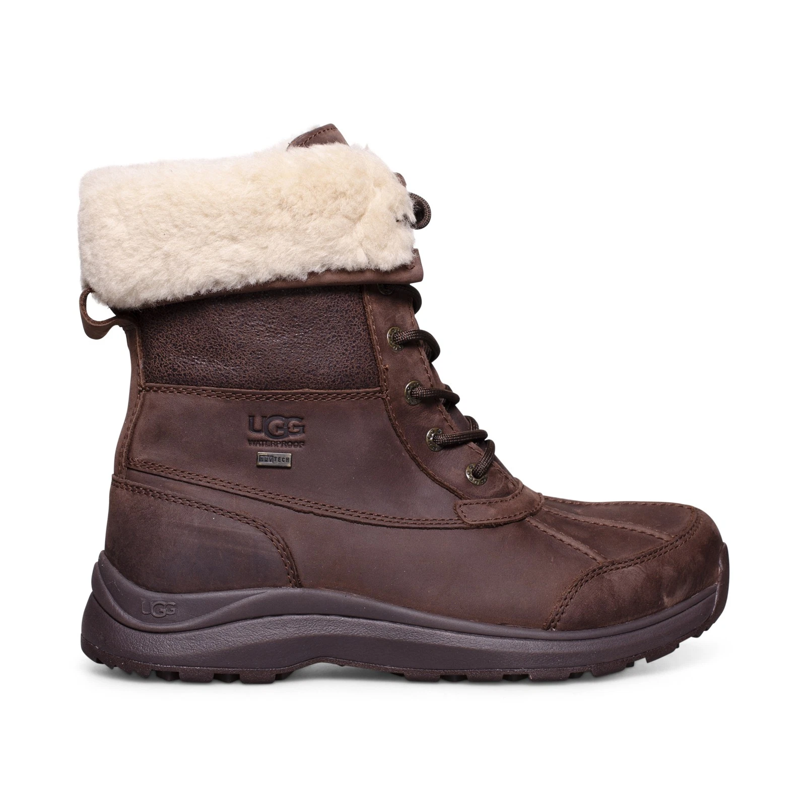 UGG ADIRONDACK BOOT III DISTRESSED BURNT CEDAR LEATHER WOMEN'S BOOTS SIZE US 7