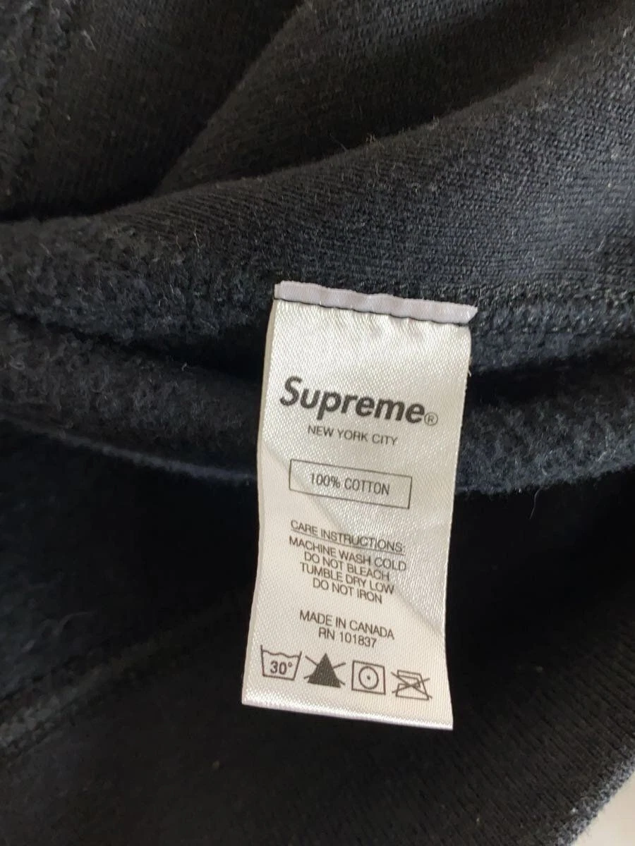 Felpa Supreme con cappuccio L cotone giallo usata