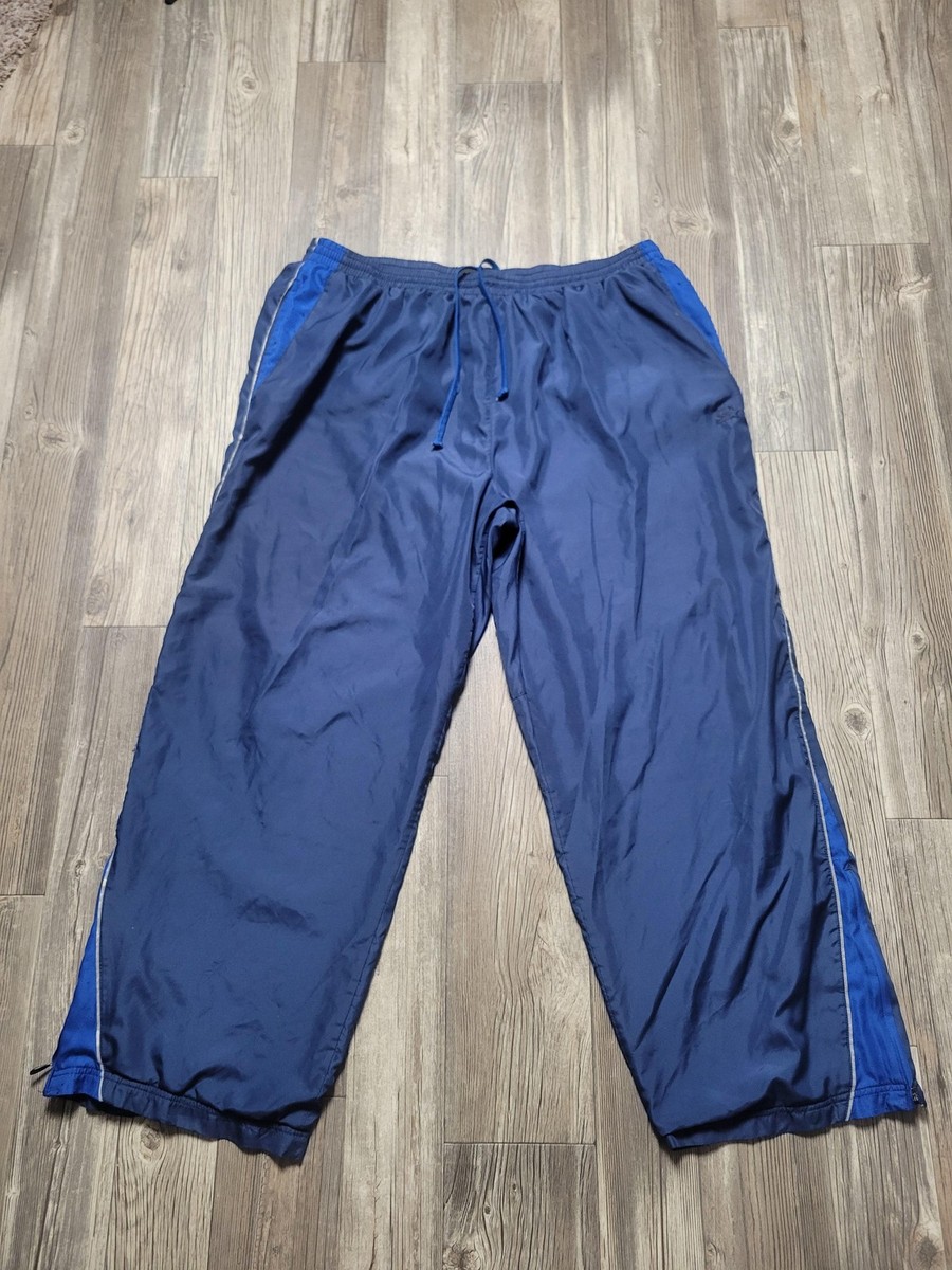Starter Pants Mens 2XL Midnight Navy Track Wind Warm Up Ankle Zip