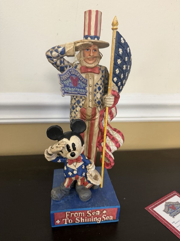 Jim Shore American Originals Disney Mickey & Uncle Sam Figurine Retired 2005 NIB