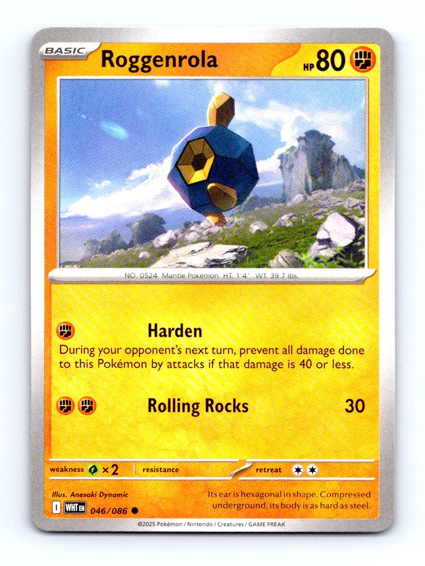 #46 2025 Pokemon White Flare - Roggenrola BASE