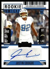 2024 Contenders Rookie Ticket Justin Eboigbe Auto Los Angeles Chargers #246