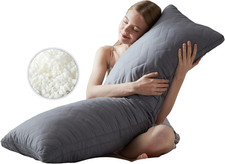 Quilted Memory Foam Body Pillow - Large Full Body Pillows for Adults - Soft Long