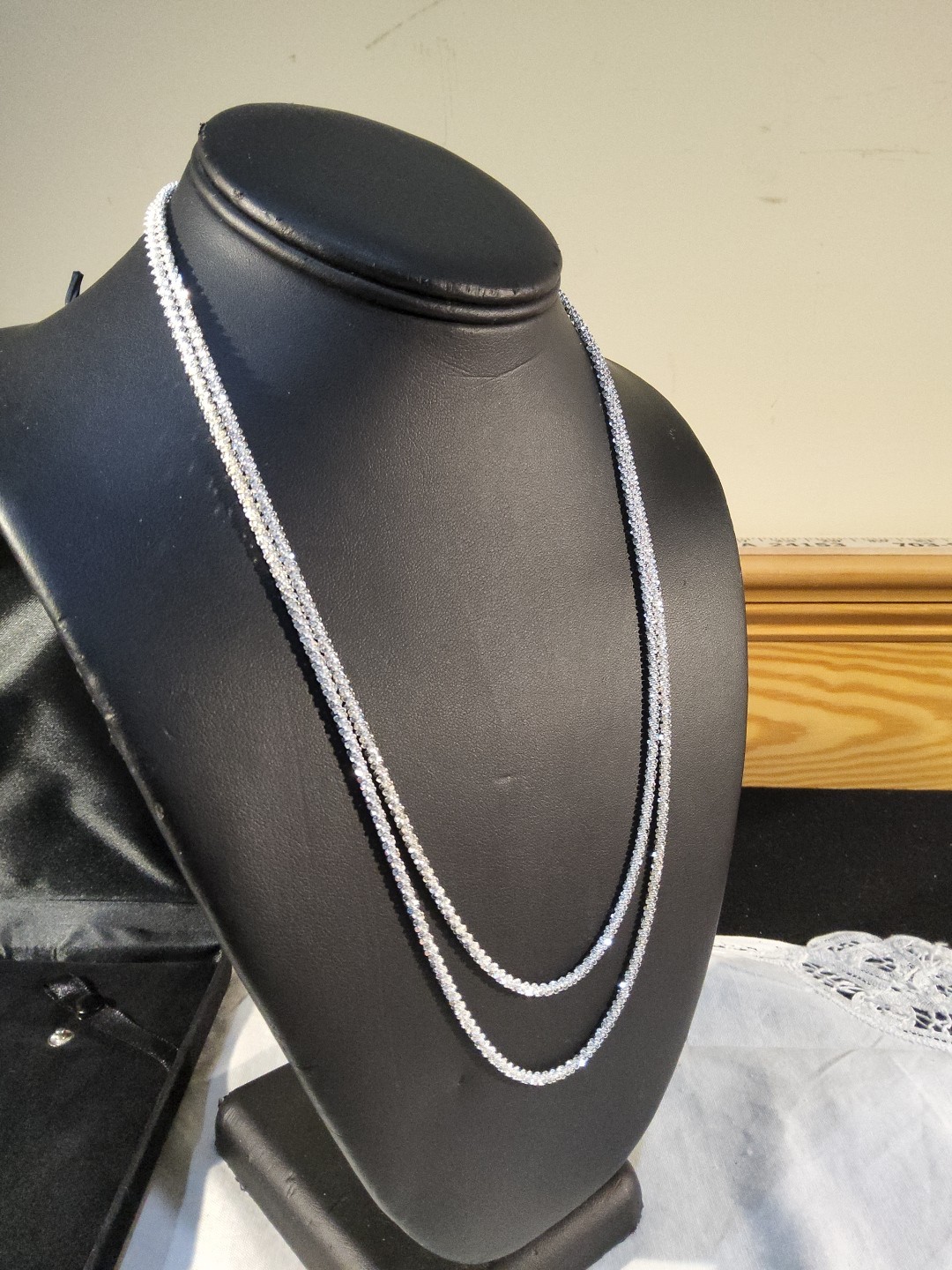 Milor Italy QVC Designer Sterling Silver 925 Sparkling Margherita Necklace 42"