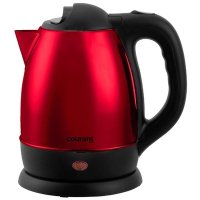 1.5 Liter Kettle Red Stainless Steel Cordless Kettle with 360 Degree Rotation...