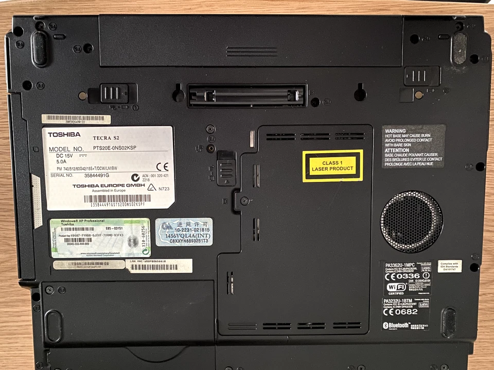 Toshiba Tecra S2 Miglior Gaming Laptop Windows 98! Geforce 6600 Dual Boot XP - Immagine 2 di 4