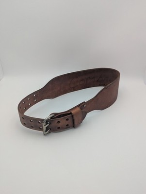 Vintage Genuine Altus Heavy Leather Double Prong Weight Lifting Belt Xl 40- 45
