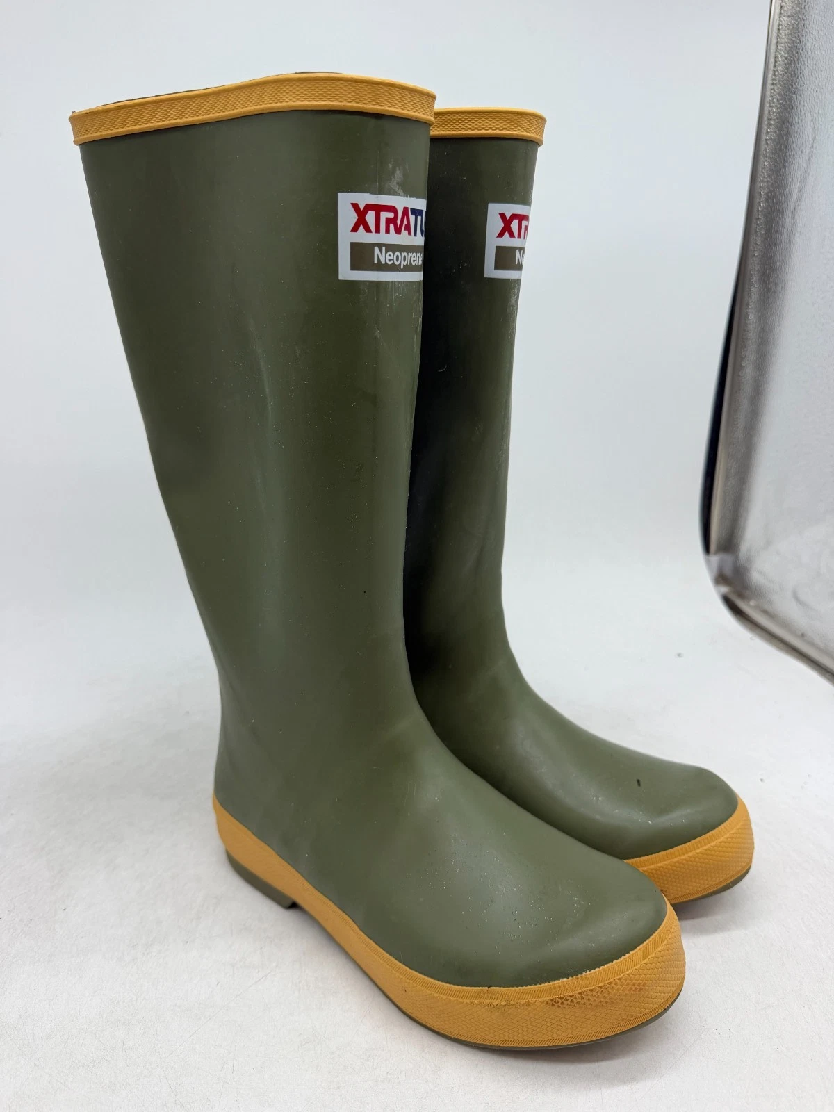 Xtratuf Legacy 15" Rubber Fishing Rain Boots Women Green Neoprene Waterproof - 8