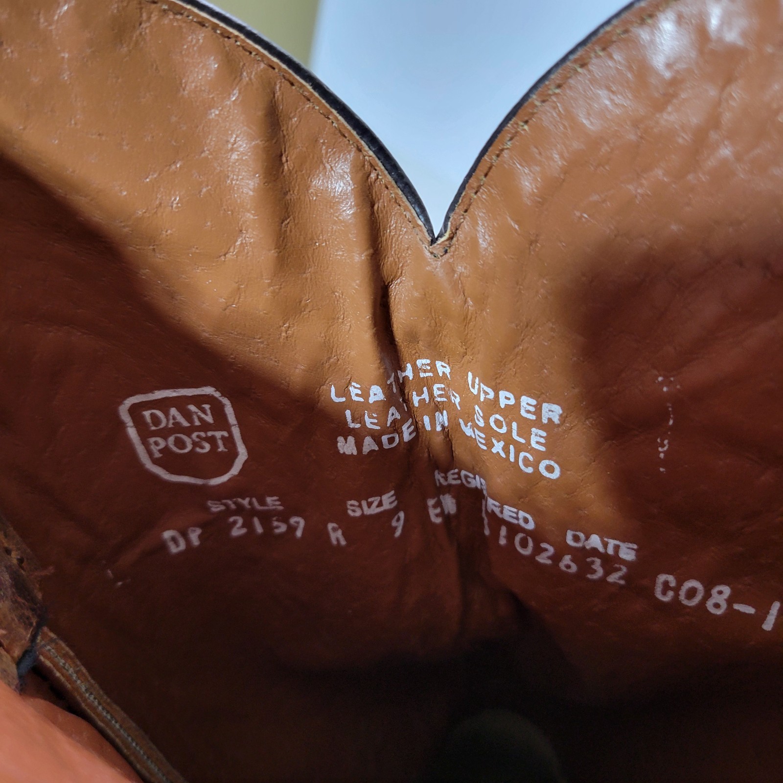 Dan Post Renegade Western cowboy boots brown embo… - image 8