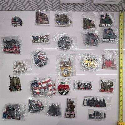 New York City Souvenir Magnets | NYC Landmarks, Statue of Liberty, Taxi | Multi
