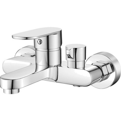 Badewannenarmatur Wannenarmatur Mischbatterie Wasserhahn Chrom Wandmontage 1/2