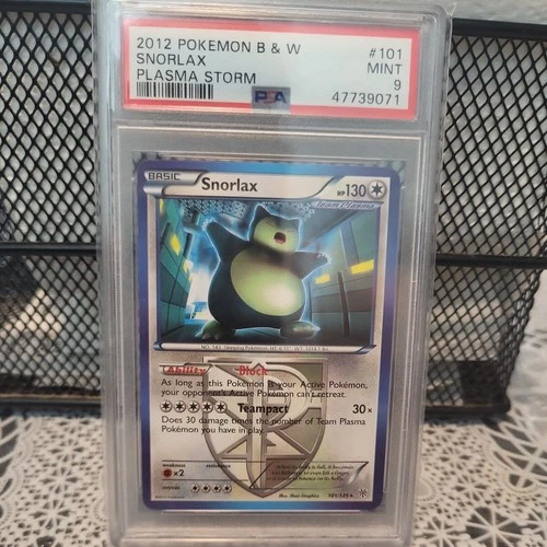 2013 POKEMON B&W PLASMA STORM #101 SNORLAX PSA 9