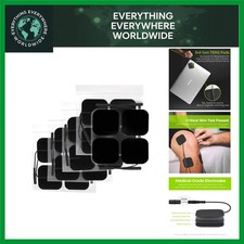 Safe  Flexible 20 Set TENS Unit Pads - Black Electrotherapy Electrode Patches